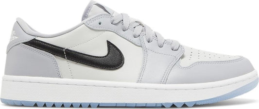 נעלי סניקרס Air Jordan 1 Low Golf 'Wolf Grey' של המותג נייקי בצבע אפור עשויות עוֹר