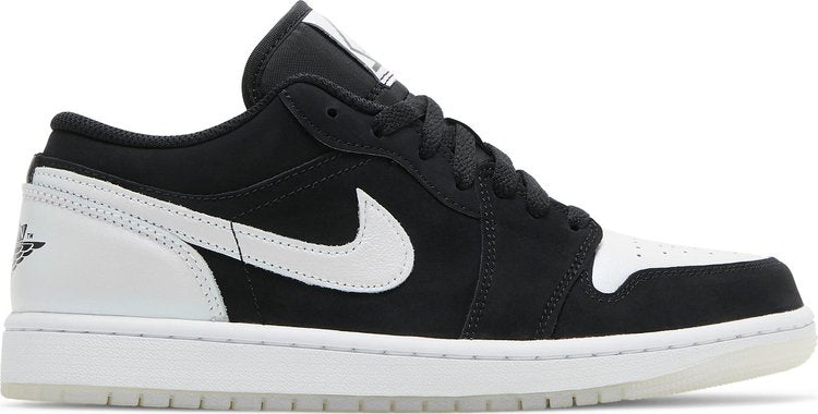 נעלי סניקרס Air Jordan 1 Low SE 'Diamond' של המותג נייקי בצבע שָׁחוֹר עשויות עוֹר