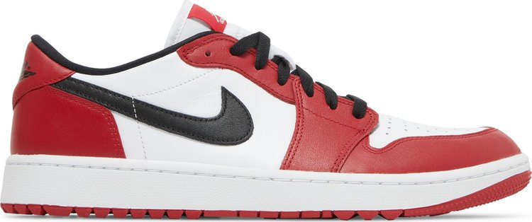 נעלי סניקרס Air Jordan 1 Low Golf 'Chicago' של המותג נייקי בצבע אָדוֹם עשויות עוֹר