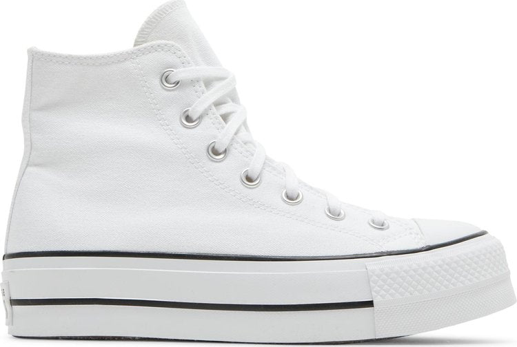 נעלי סניקרס Wmns Chuck Taylor All Star Platform High 'White' של המותג קונברס אולסטאר בצבע לבן עשויות בַּד