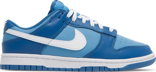 נעלי סניקרס Dunk Low 'Dark Marina Blue' של המותג נייקי בצבע כְּחוֹל עשויות עוֹר