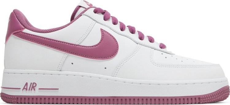 נעלי סניקרס Air Force 1 '07 'Light Bordeaux' של המותג נייקי בצבע לבן עשויות עוֹר