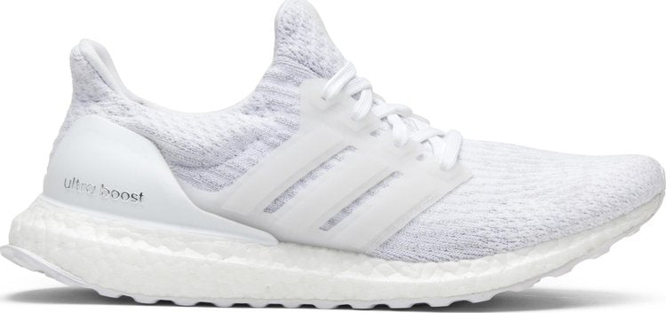 נעלי סניקרס Wmns UltraBoost 3.0 'Triple White' של המותג אדידס בצבע לבן עשויות ניילון פוליאסטר Primeknit