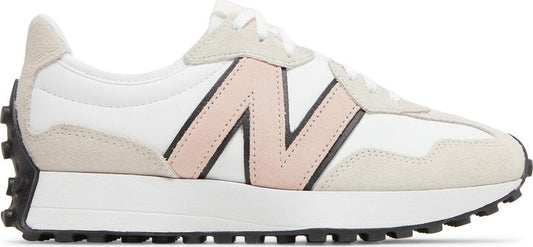 נעלי סניקרס Wmns 327 'White Pink Haze' של המותג ניו באלאנס בצבע לבן עשויות עור (זמש)