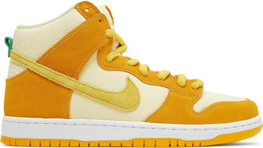 נעלי סניקרס Dunk High SB 'Fruity Pack - Pineapple' של המותג נייקי בצבע צהוב עשויות עור (זמש)