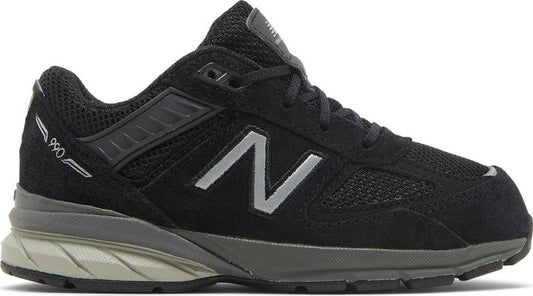 נעלי סניקרס 990v5 Toddler 'Black' של המותג ניו באלאנס בצבע שָׁחוֹר עשויות עור (זמש)