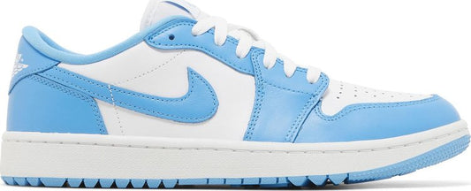 נעלי סניקרס Air Jordan 1 Low Golf 'UNC' של המותג נייקי בצבע לבן עשויות עוֹר