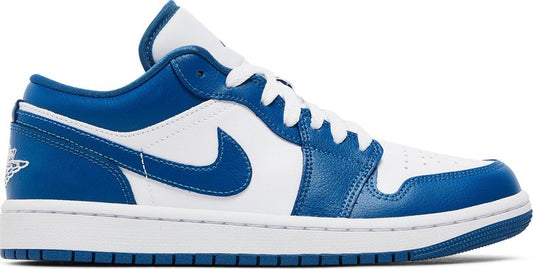 נעלי סניקרס Wmns Air Jordan 1 Low 'Marina Blue' של המותג נייקי בצבע כְּחוֹל עשויות עוֹר