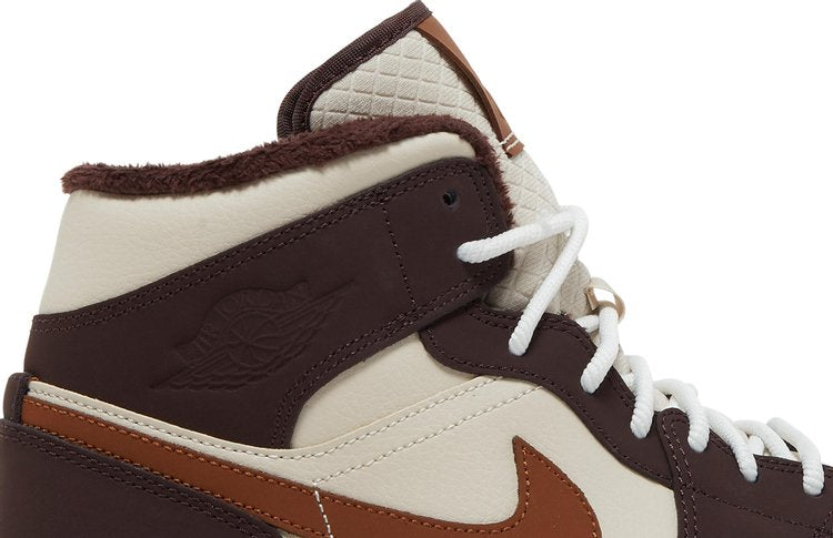 Wmns Air Jordan 1 Mid SE 'Cream Dark Chocolate'