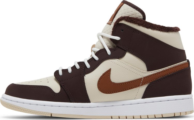 Wmns Air Jordan 1 Mid SE 'Cream Dark Chocolate'