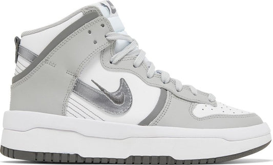 נעלי סניקרס Wmns Dunk High Up 'Light Smoke Grey' של המותג נייקי בצבע לבן עשויות עוֹר