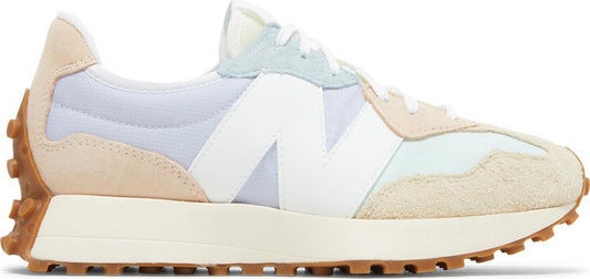 נעלי סניקרס Wmns 327 'White Morning Fog Gum' של המותג ניו באלאנס בצבע שָׁזוּף עשויות סינתטי