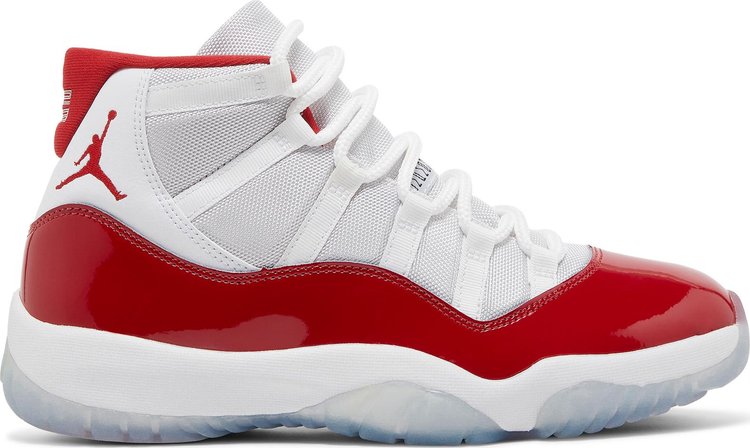 נעלי סניקרס Air Jordan 11 Retro 'Cherry' של המותג נייקי בצבע לבן עשויות עור פטנט