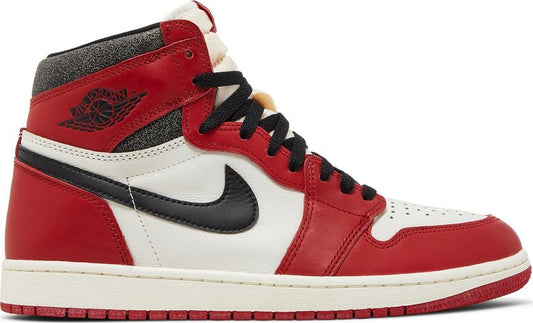 נעלי סניקרס Air Jordan 1 Retro High OG 'Chicago Lost & Found' של המותג נייקי בצבע אָדוֹם עשויות עוֹר