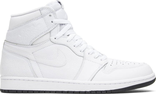 נעלי סניקרס Air Jordan 1 Retro High OG 'White Perforated' של המותג נייקי בצבע לבן עשויות עוֹר