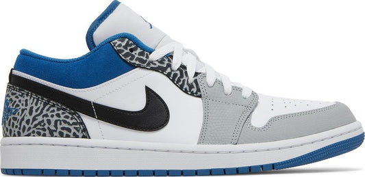 נעלי סניקרס Air Jordan 1 Low SE 'True Blue' של המותג נייקי בצבע כְּחוֹל עשויות עוֹר