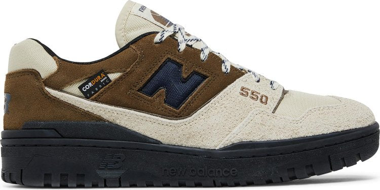 נעלי סניקרס size? x 550 'Cordura Pack - Sand Brown' של המותג ניו באלאנס בצבע חום עשויות עור (זמש)