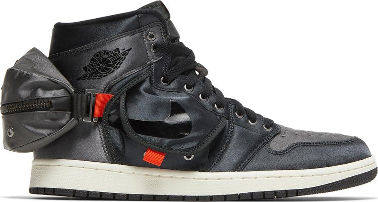 נעלי סניקרס Air Jordan 1 Retro High Utility 'Stash' של המותג נייקי בצבע שָׁחוֹר עשויות בַּד