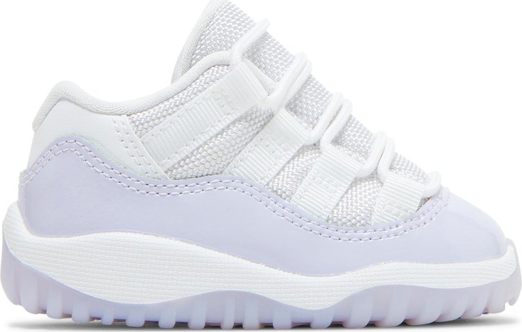 נעלי סניקרס Air Jordan 11 Retro Low GT 'White Pure Violet' של המותג נייקי בצבע לבן עשויות עוֹר