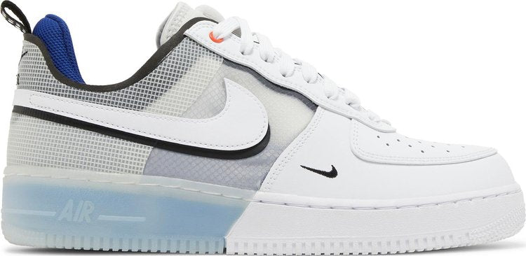 נעלי סניקרס Air Force 1 React 'White Light Photo Blue' של המותג נייקי בצבע לבן עשויות עוֹר