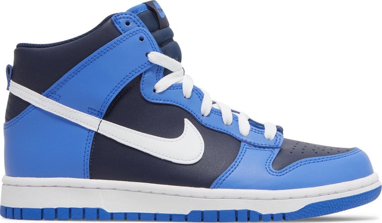 נעלי סניקרס Dunk High GS 'Obsidian' של המותג נייקי בצבע כְּחוֹל עשויות עוֹר