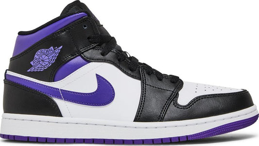 נעלי סניקרס Air Jordan 1 Mid 'Dark Iris' של המותג נייקי בצבע סָגוֹל עשויות עוֹר