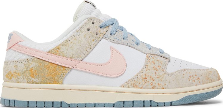 נעלי סניקרס Dunk Low 'Oxidized Pastels' של המותג נייקי בצבע קרם עשויות עור (זמש)