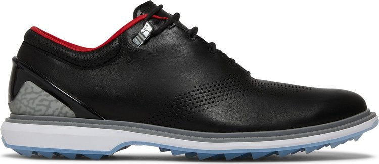 נעלי סניקרס Jordan ADG 4 'Black Cement' של המותג נייקי בצבע שָׁחוֹר עשויות עוֹר