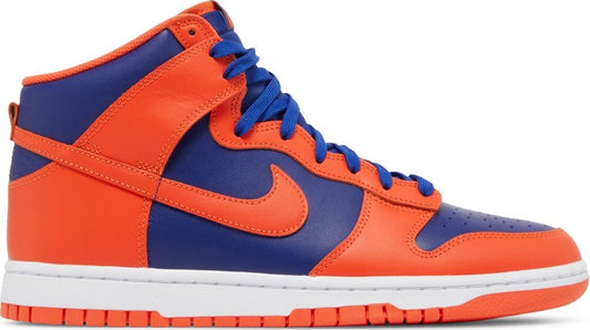 נעלי סניקרס Dunk High 'Knicks' של המותג נייקי בצבע כתום עשויות עוֹר