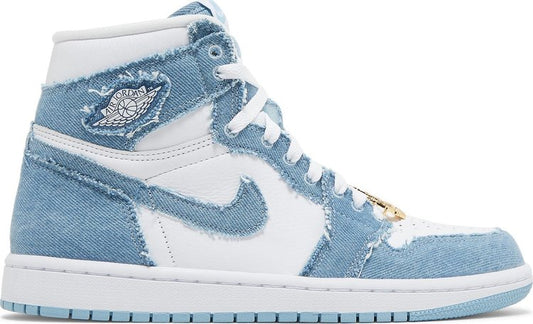 נעלי סניקרס Wmns Air Jordan 1 Retro High OG 'Denim' של המותג נייקי בצבע לבן עשויות כותנה