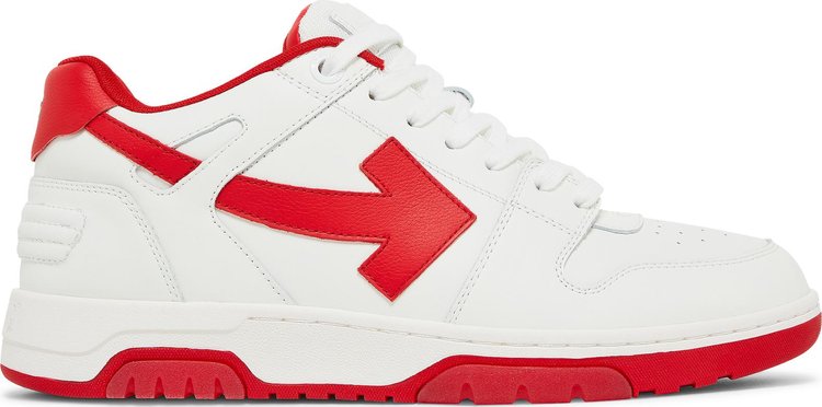 נעלי סניקרס Off-White Out of Office Low 'White Red' של המותג אוף וויט בצבע לבן עשויות עוֹר