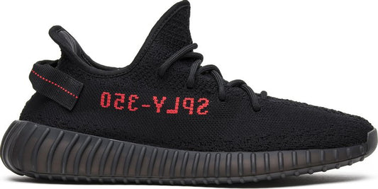 נעלי סניקרס Yeezy Boost 350 V2 'Bred' של המותג אדידס בצבע שָׁחוֹר עשויות ניילון פוליאסטר Primeknit