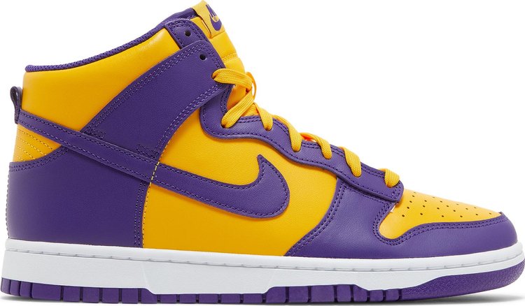 נעלי סניקרס Dunk High 'Lakers' של המותג נייקי בצבע סָגוֹל עשויות עוֹר