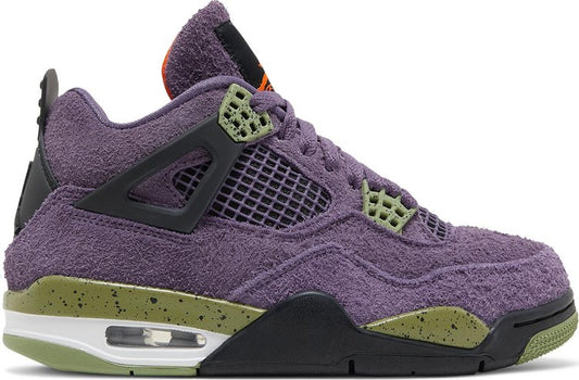 נעלי סניקרס Wmns Air Jordan 4 Retro 'Canyon Purple' של המותג נייקי בצבע סָגוֹל עשויות עור (זמש)
