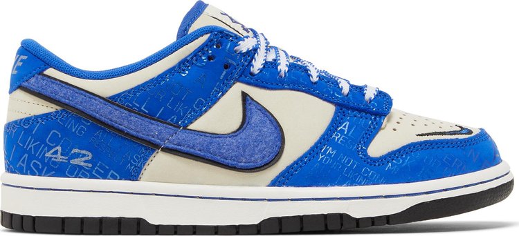 נעלי סניקרס Dunk Low GS 'Jackie Robinson' של המותג נייקי בצבע כְּחוֹל עשויות עוֹר