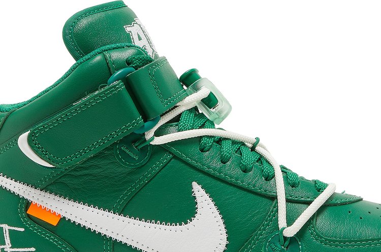 Off-WHITE X Air Force 1 Mid Sp LEATHER 'PINE GREEN'