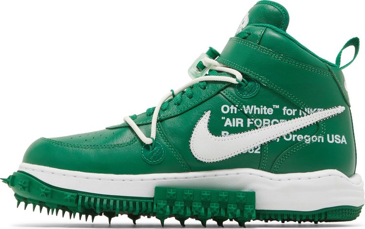 Off-WHITE X Air Force 1 Mid Sp LEATHER 'PINE GREEN'