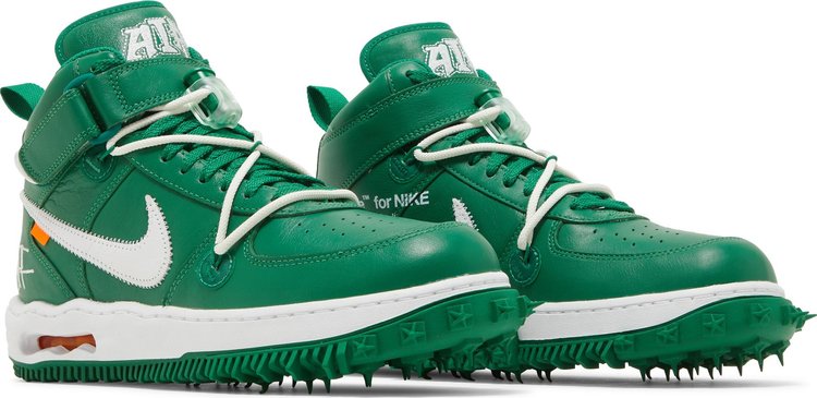 Off-WHITE X Air Force 1 Mid Sp LEATHER 'PINE GREEN'