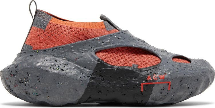 נעלי סניקרס A-Cold-Wall x Sponge Crater CX 'Dark Grey Tangerine Tango' של המותג קונברס אולסטאר בצבע אפור עשויות סריג - בד ארוג