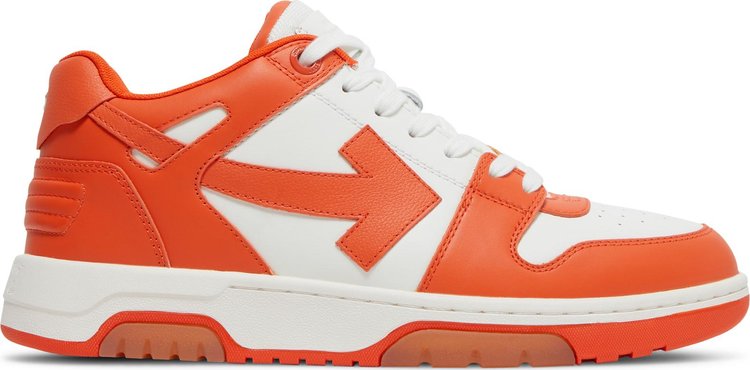 נעלי סניקרס Off-White Out of Office Low 'Orange' של המותג אוף וויט בצבע כתום עשויות עוֹר