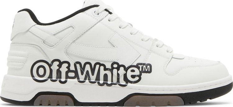 נעלי סניקרס Off-White Out of Office Low 'Logo Print - White Black' של המותג אוף וויט בצבע לבן עשויות עוֹר