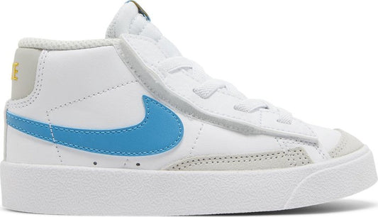 נעלי סניקרס Blazer Mid '77 TD 'White Laser Blue' של המותג נייקי בצבע לבן עשויות עוֹר