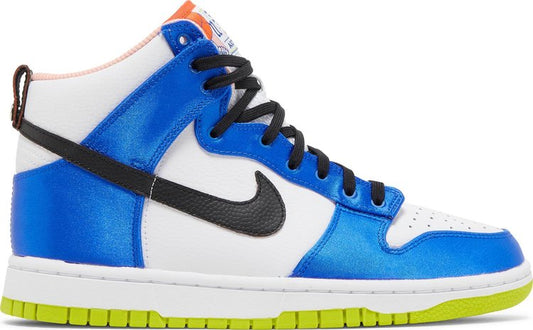 נעלי סניקרס Wmns Dunk High 'Blue Satin' של המותג נייקי בצבע כְּחוֹל עשויות מֶשִׁי