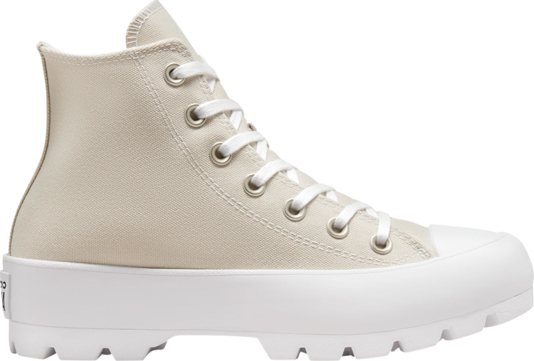 נעלי סניקרס Wmns Chuck Taylor All Star High 'Seasonal Lugged - Desert Sand' של המותג קונברס אולסטאר בצבע קרם עשויות בַּד