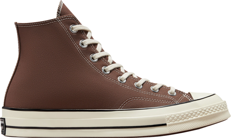 נעלי סניקרס Chuck 70 High 'Squirrel Friend Brown' של המותג קונברס אולסטאר בצבע חום עשויות בַּד