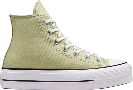 נעלי סניקרס Wmns Chuck Taylor All Star Lift High 'Olive Aura' של המותג קונברס אולסטאר בצבע ירוק עשויות בַּד