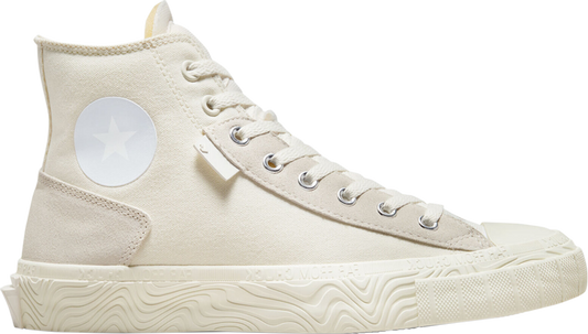 נעלי סניקרס Chuck Taylor Alt Star High 'Wavy - Egret' של המותג קונברס אולסטאר בצבע קרם עשויות בַּד