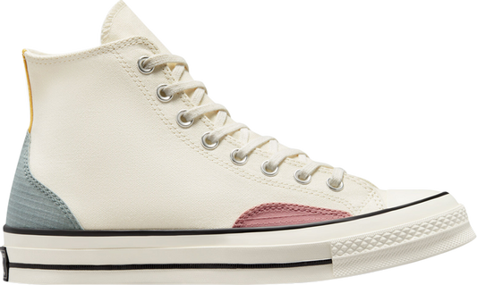 נעלי סניקרס Chuck 70 High 'Zesty Neutrals - Egret' של המותג קונברס אולסטאר בצבע לבן עשויות בַּד