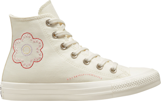 נעלי סניקרס Wmns Chuck Taylor All Star High 'Crafted Patchwork' של המותג קונברס אולסטאר בצבע קרם עשויות בַּד