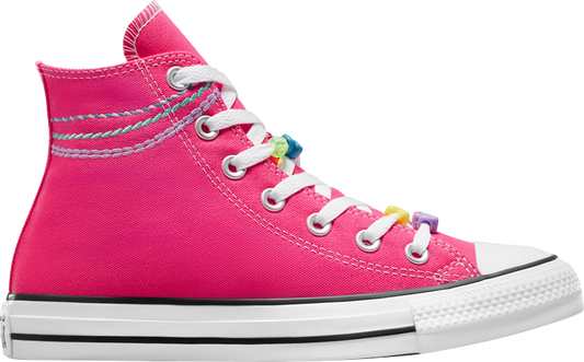 נעלי סניקרס Wmns Chuck Taylor All Star High 'Embroidered Bracelet' של המותג קונברס אולסטאר בצבע וָרוֹד עשויות בַּד